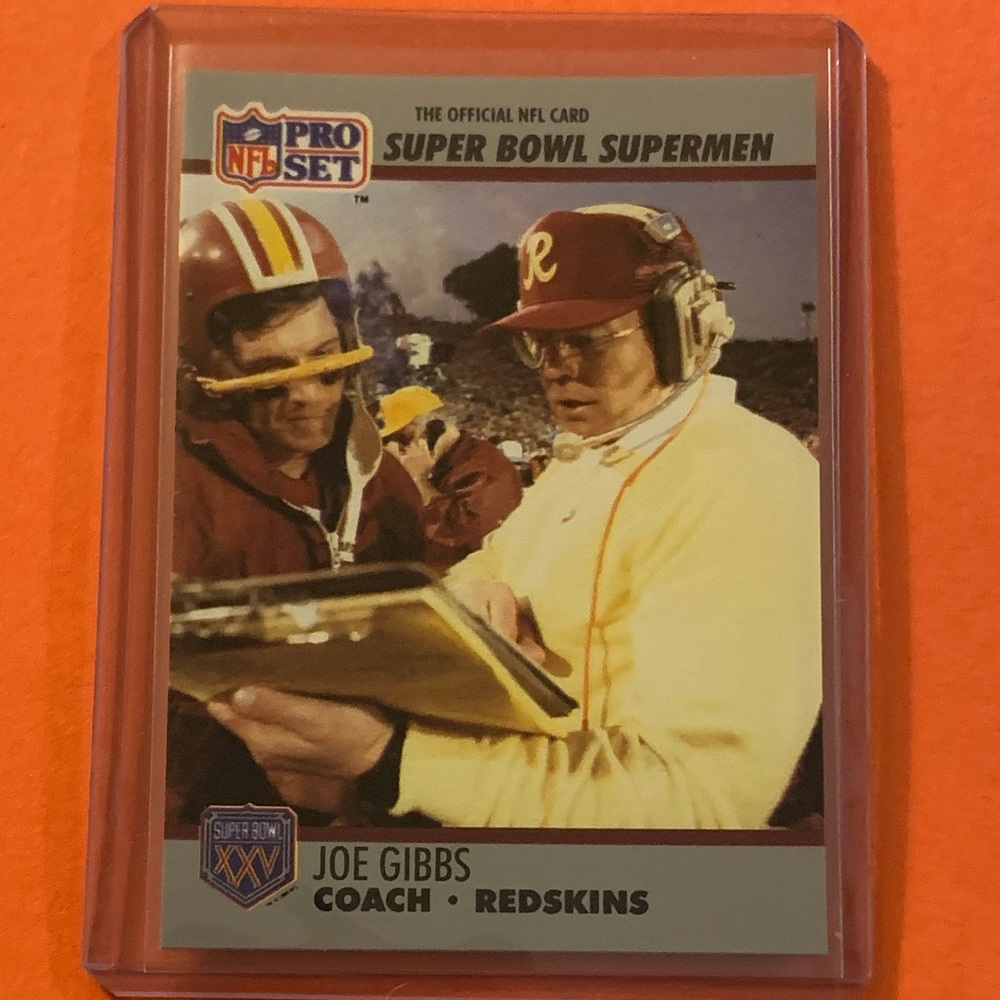 Joe Gibbs #26 1990 Pro Set [Super Bowl 160] Football Trading Card
